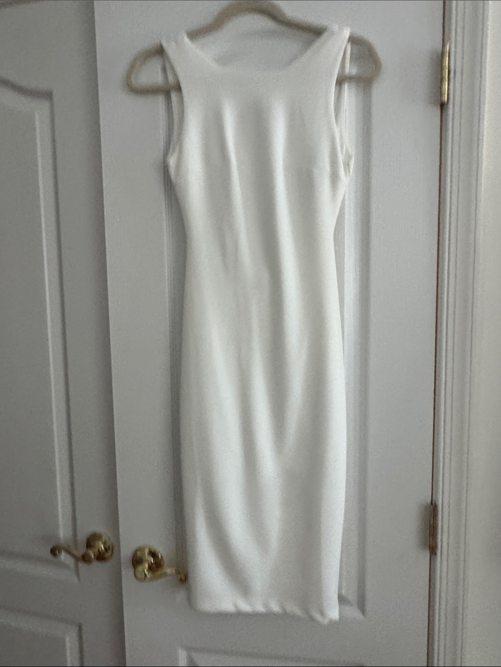 Lulu's Cream Sleeveless Midi Sheath Dress